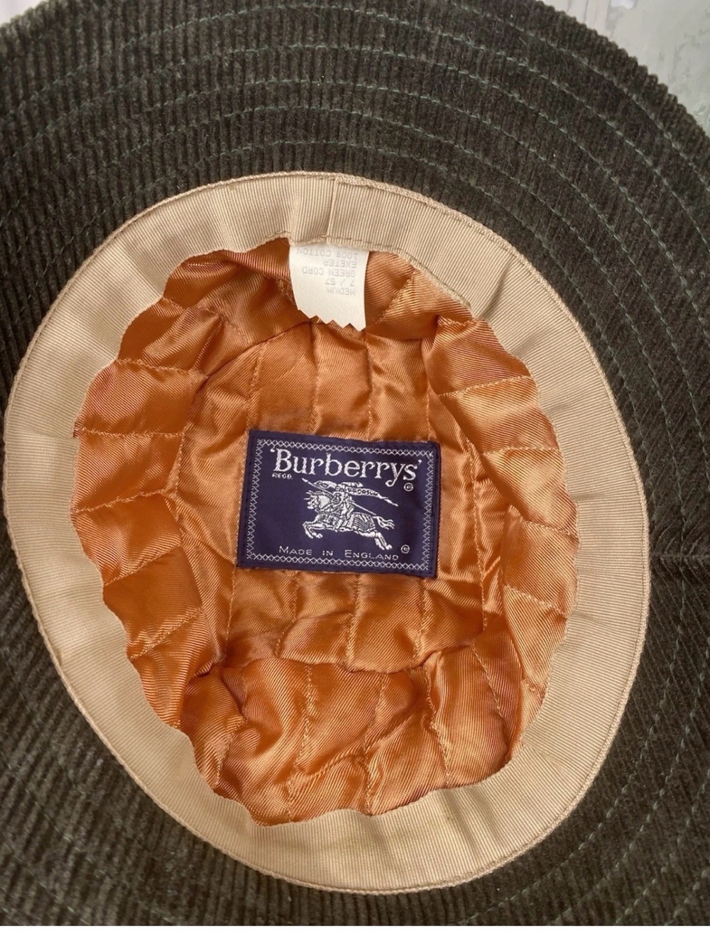 Burberry bucket Hat - Dark Olive - Picture 4 of 4